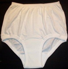 3 Pair Size Small / 6 White Band Leg Poly Cotton Wearever Incontinence Panties