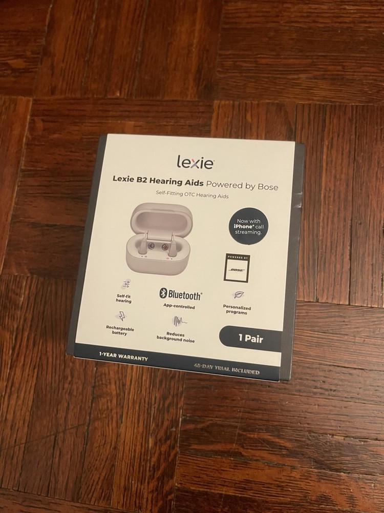 Lexie B2 Bose Hearing Aids OTC BMD0014 Self Fitting Bluetooth Gray