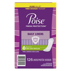 Daily Incontinence Panty Liners, 2 Drop, Very Light Absorbency, Regular,