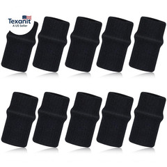 10 Pcs Black Finger Sleeves, Breathable Finger Brace, Compression Support for Ar