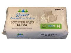 Secure Personal Care Products Booster Pads Ultra SP1900 Bladder Control 20 Ct.