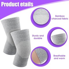 Bamboo Knee Sleeve Elastic Compression Knee Brace Warm Breathable Pads XL