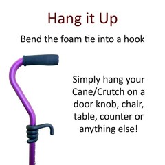 Cane Holder for Walker & Rollator – Cane Accessories for Mobility Scooter – 3 Pa