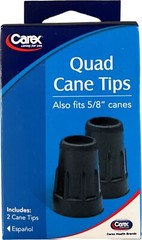 Carex Cane Tips 5/8″ Metal Reinforced 2 ct (A717) 1 pair Black