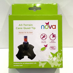 NOVA All-Terrain Cane Quad Tip Model 10040BK 3/4“ , 4.25“ x 4.25“ Latex Free