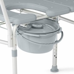 Medline Transfer Bench w/Commode Cutout & Commode Bucket 400lb Capacity