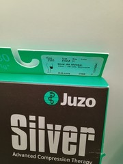 Juzo Dynamic Silver Prosthetic Shrinker Above Knee AK 20-30 mmHg Beige 10″ 3561