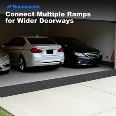 Ruedamann 1″ Rise Threshold Ramps for Doorways, Rise, Polaris Pattern