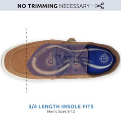 Comfort Zone Tri-Balance Gel Orthotic Insoles for 1 Pair (Pack of 3), Blue