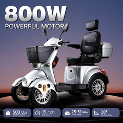 800W All Terrain Electric Mobility Scooters for Seniors 500lbs 60V/20A 31 miles