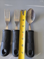 VIVE Weighted Adaptive Silverware Set Easy Grip Handles Arthritis Disability Aid