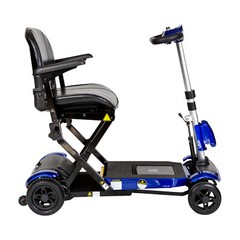 Drive Medical ZooMe Auto-Flex Folding Travel Scooter, Blue