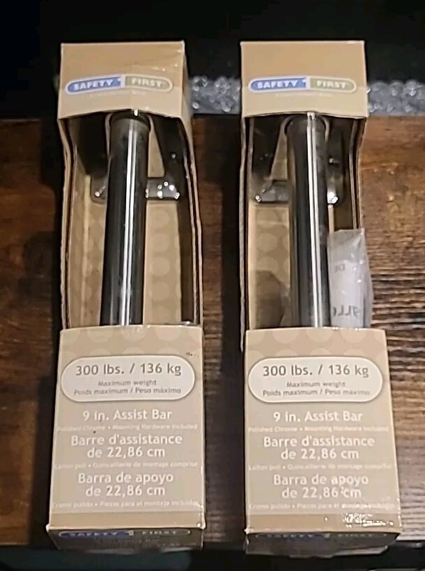 Lot of 2 Safety First 9 Inch Assist Bars 300 lb Maximum New