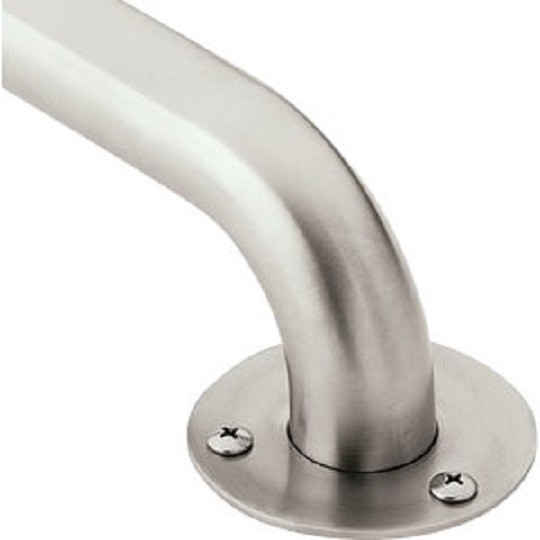 (2)-Moen Home Care 36 In. Exposed Screw Grab Bar, Stainless Steel LR7536