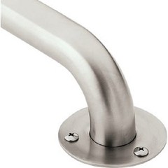 (2)-Moen Home Care 36 In. Exposed Screw Grab Bar, Stainless Steel LR7536