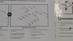 Q-8600-A1-L2 Q’Straint 4 QRT-360 Retractors L-Track Lap Shoulder Belt Wheelchair