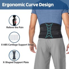 Men/Women Back Support Lower Back Brace Pain Relief Lumbar Support Belt Sciatica