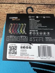 Copper Flux Unisex Compression Socks Blue/Black Pink/Black Size L/XL NWT Lot 2