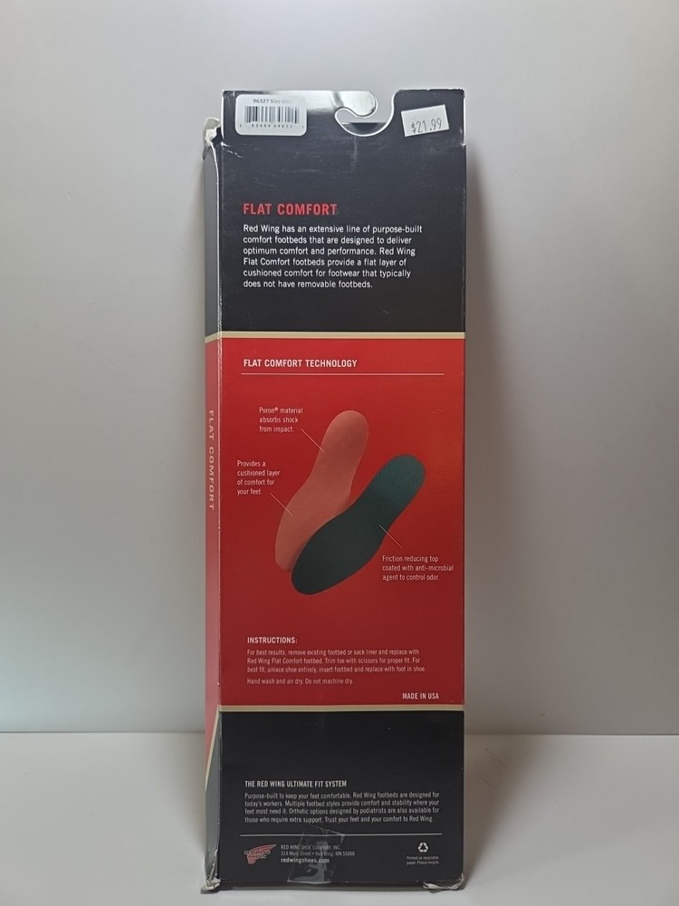 Redwing Flat Comfort Footbeds Insoles Mens Size 7 – 8 1/2 OR Women Size 8.5 – 10