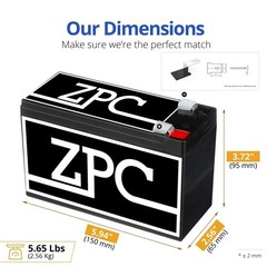 ZPC 12V 9Ah Rechargeable SLA Battery Deep Cycle Replaces 12v 7ah 12v 8ah