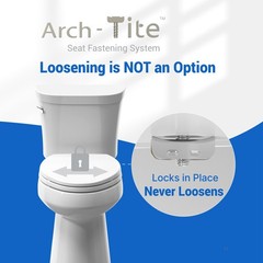 Topseat Plus Toilet Seat Elongated, Soft Close Seat, White