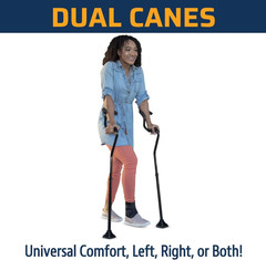 Lightweight Adjustable Walking Cane with Ergonomic Forearm Grip and Self