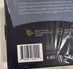 SEALED Audien Atom One OTC Hearing Aids Wireless – Rechargeable – Beige