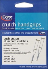 Carex Solid Crutch Handgrips Universal Fit Washable, Latex Free