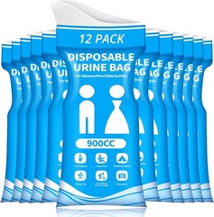 900ML Disposable Pee Bags 12PCS | Travel Urinal for Men Women Kids Camping