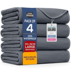 Utopia Bedding Washable Underpads, Waterproof Reusable Heavy Absorbency…