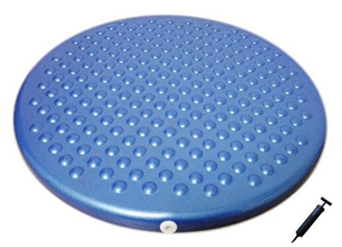 Jr. Inflatable Seat Cushion with Pump, 31cm/12in Diameter, 31cm Diameter Blue