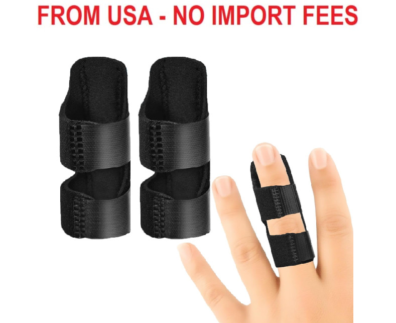 Finger Splint 2Pcs, Trigger Finger Splint Brace for Middle, Index, Ring Fingers