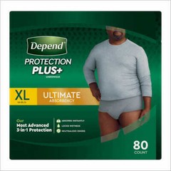 Depend FIT-FLEX Underwear for Men Size: XLarge – 80Ct – Free Shipping!