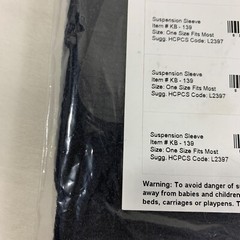 Dr Medical Suspension Sleeve Wrap for Knee Size Universal KB-139 L2397 Black NEW