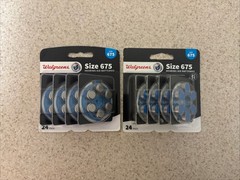Walgreens Hearing Aid Size 675 Batteries – 48 PACK Batteries EXP 8/27 & 8/28