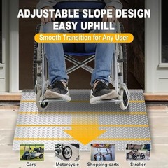 Door Threshold Ramp Lightweight Non-Slip Easy Access Wheelchair Scooter 800 lbs