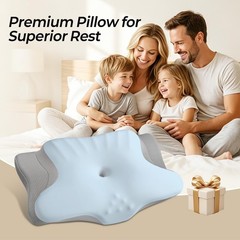 Ylekto Cervical Neck Pillow for Pain Relief – Ergonomic Memory Foam