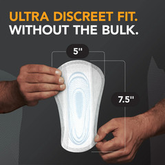 (3 Pack) Depend Shields Incontinence Pads for Men, Light Absorbency, 58 Count