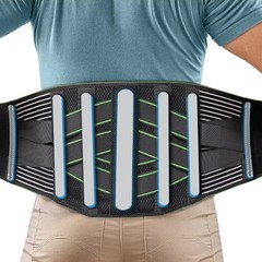 Back Brace with 7 Metal Stays Lower Back Pain Relief Lumbar Support Belt S-XXL