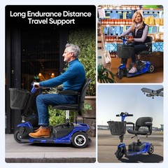 Used 3 Wheel Mobility Scooter Electric Powered Mobile Folding Wheelchair Device