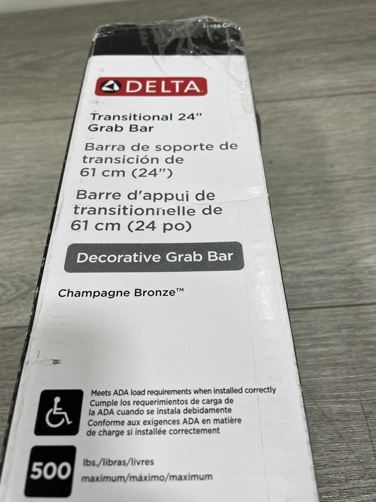 Delta 41724-CZ 24″ Transitional Grab Bar – Champagne Bronze *READ*