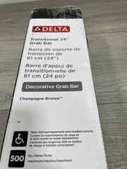 Delta 41724-CZ 24″ Transitional Grab Bar – Champagne Bronze *READ*