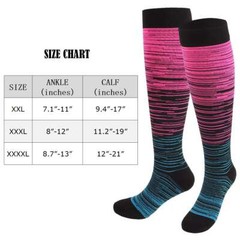 Plus Size Knee High Compression Socks Men Women Medical Stockings XXL-4XL CFR