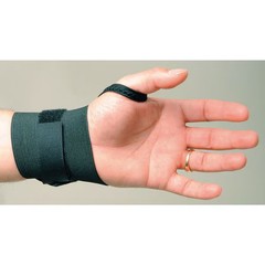 Condor Wrist Wrap, Elastic, Slide On, Single Strap, Ambidextrous, Black, Size