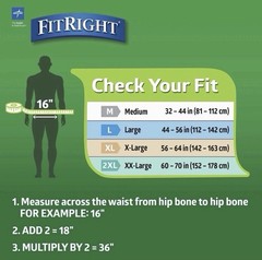 Adult Diapers, Extra+ Heavy Absorbency, M (Waist Size 32in-44in) 60 Count