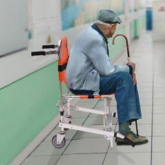 Stair Chair for Medical Emergency Evacuation 2 wheel Lift Fast Ship Orange US