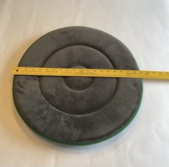 Ehucan 360 Degree Rotating Swivel Seat Cushion for Elderly – Gray W/ Green Trim