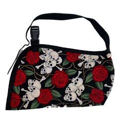 Skulls and Roses Arm Sling Unisex Small Adult Youth Black Red White Fashion