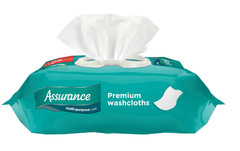 Assurance Premium Disposable Washcloths Pre-Moistened Body Wipes XL 192 Ct
