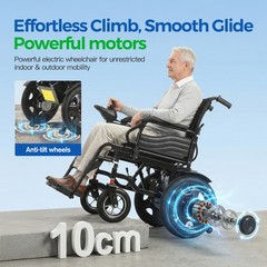 Electric Wheelchair Folding Heavy Duty Power Wheelchair 4 MPH 330lbs For Senior